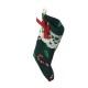 Dolls House Green Candy Cane Christmas Stocking Decoration 1:12 Accessory