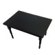 Dolls House Plain Black Table Miniature Wood 1:12 Kitchen Dining Room Furniture