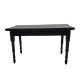 Dolls House Plain Black Table Miniature Wood 1:12 Kitchen Dining Room Furniture