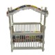 Dolls House Patchwork Canopy Cot Crib Miniature White Nursery Baby Furniture