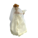 Dolls House Bride in Ecru Porcelain Wedding Figure w Updo Lady Woman