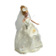 Dolls House Bride in Ecru Porcelain Wedding Figure w Updo Lady Woman