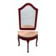 Dolls House Half Moon Demi Table & Mirror Mahogany Marble Top Hall Furniture