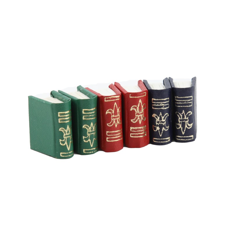 Dolls House Leather Engraved Cover Bound Books Country Store Shop Accessory