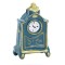 Dolls House Mantle Clock Blue Gold Miniature Living Room Ornamental Accessory