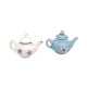 Dolls House Teapots Modern Flower Design Miniature 1:12 Kitchen Accessory PK 2