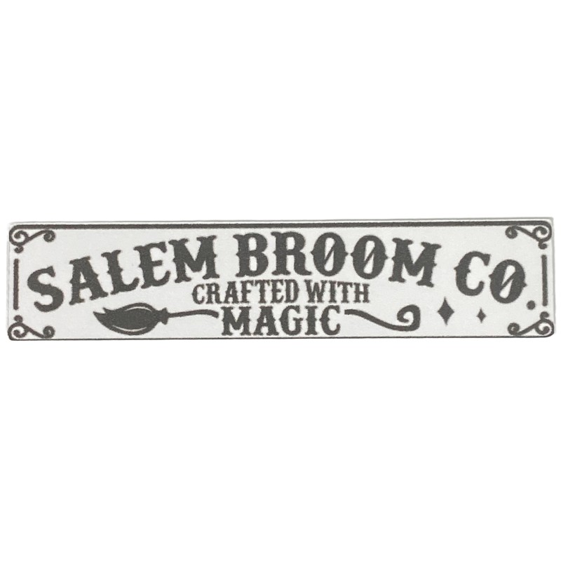 Dolls House Salem Broom Co Plaque Halloween Shop Store Sign 1:12 Printed Card