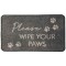 Dolls House Wipe Your Paws Door Mat Grey Welcome Porch Rug 1:12 Printed Card