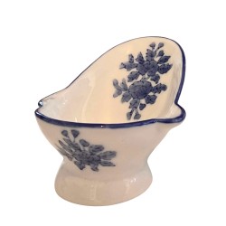 Dolls House Hip Bath Tub Porcelain Blue Floral Design Victorian Furniture 1:12