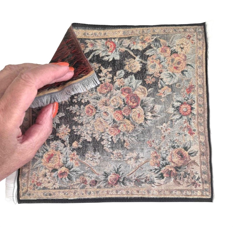 Dolls House Square Area Rug Verdure French Jacquard Design Carpet Lge Dolls House Square Area Rug Verdure French Jacquard Design Carpet Lge