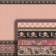 Dolls House Wallpaper Wainscot Peach Pink Black 1/2in 1:24 Scale Miniature Print