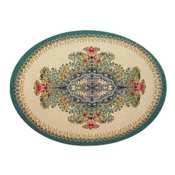 Dolls House Oval Rug Persian Vector Design Miniature 1:12 Accessory Small
