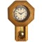 Dolls House Regulator Pendulum Wall Clock Octagon Shaped Wooden Hall Accessory
