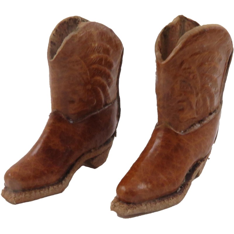 Dolls House Pioneer Leather Cowboy Boots Snip Toe Shoes Western Ranch Accessory Dolls House Pioneer Leather Cowboy Boots Snip Toe Shoes Western Ranch Accessory