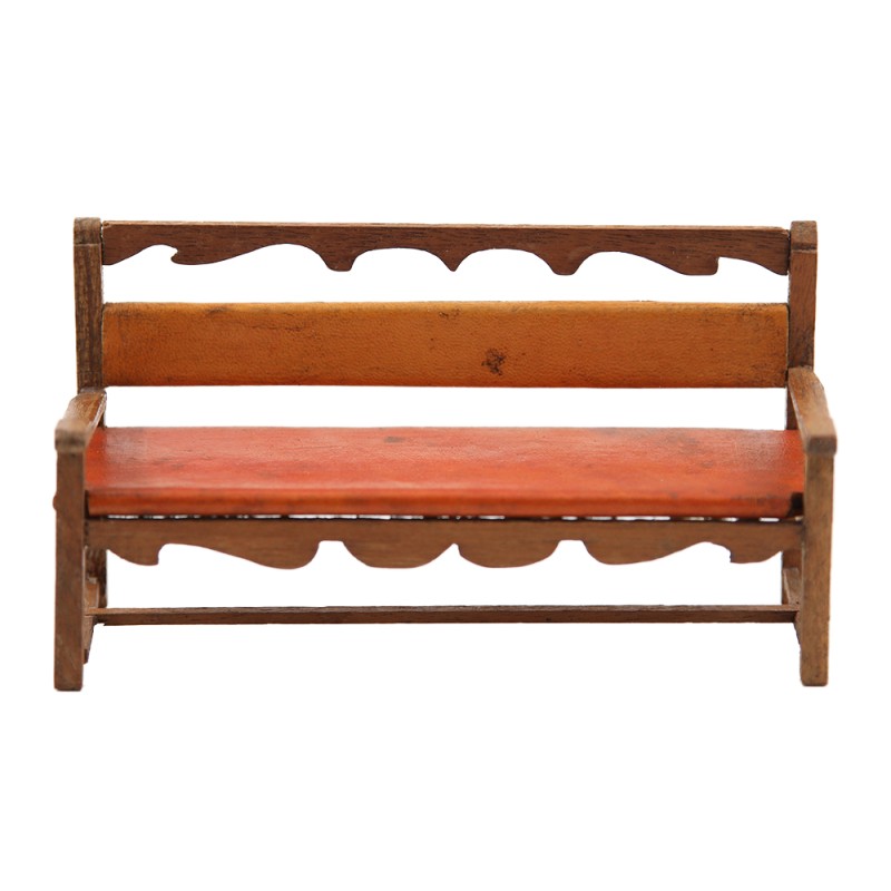 Dolls House Mexican Hacienda Leather Spanish Colonial Bench Seat Hall Furniture