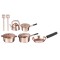 Dolls House Copper Saucepan Set, Utensils & Kettle Kitchen Cookware Accessory