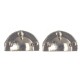 Dolls House Chrome Drawer Pulls Cup Cupboard Handles Miniature 1:12 Scale Pk 2