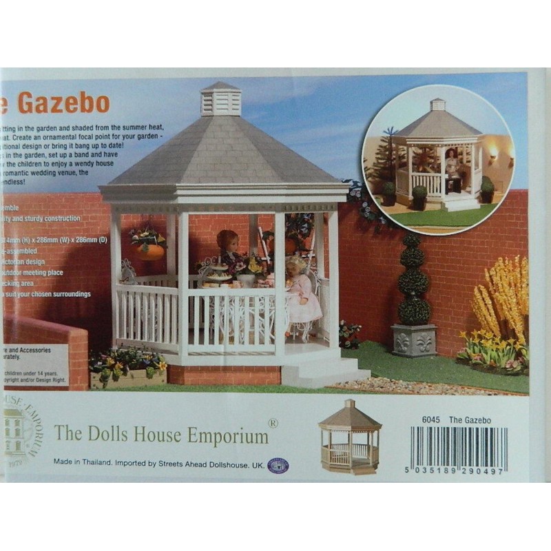 Dolls House Emporium Gazebo Kit Outdoor Garden Building Flat Pack 1:12 Scale