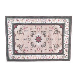 Dolls House Rug Traditional Dark Green Floral Rectangular Carpet Large Dolls House Rug Traditional Dark Green Floral Rectangular Carpet Large