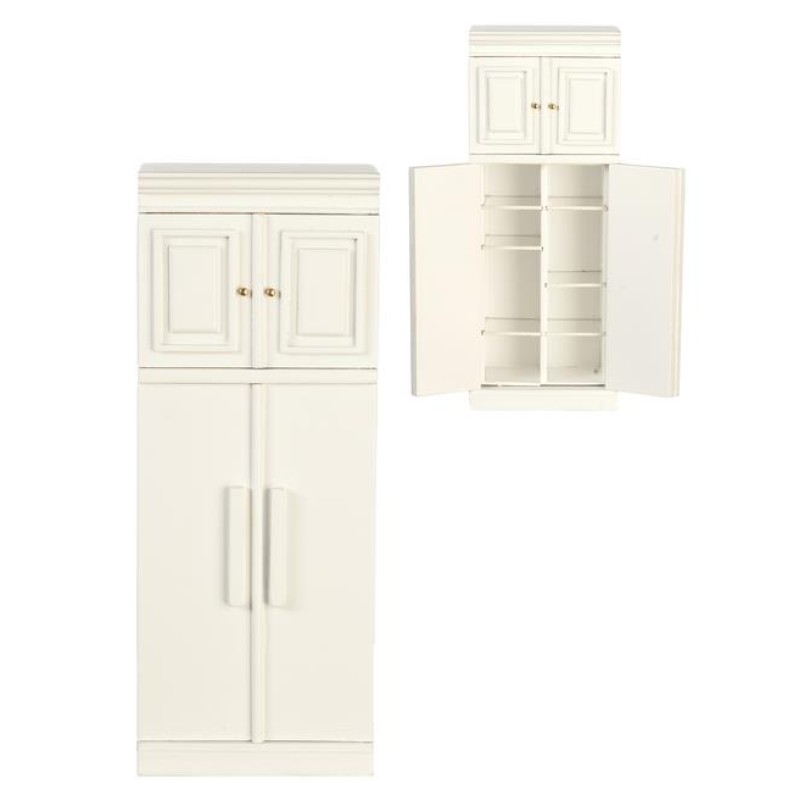 Dolls House White Fridge Refrigerator Kitchen Furniture The Platinum Collection