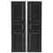 Dolls House Window Shutters Black 3 Panel Wooden 1:12 Scale Building Component
