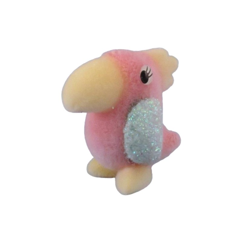 Dolls House Toucan Chubby Pastel Flocked Toy Bird Shop Store Nursery Accessory