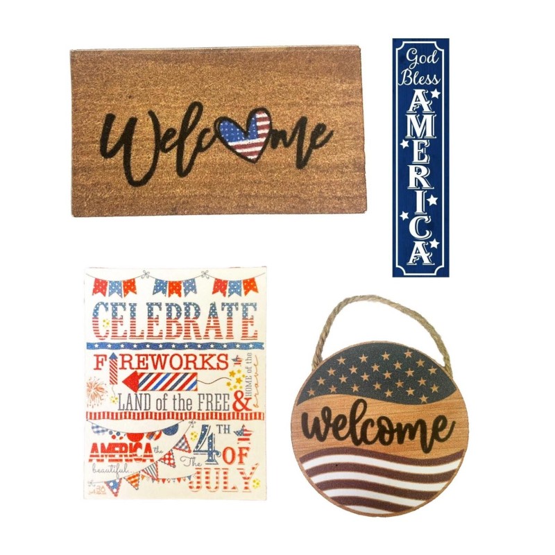 Dolls House American Porch Bundle Independence Day 4th of July USA Accessory Set Dolls House American Porch Bundle Independence Day 4th of July USA Accessory Set