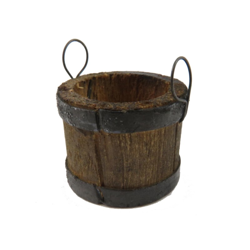 Dolls House Weathered Rustic Bucket Western Wooden Garden Farm Stable Accessory