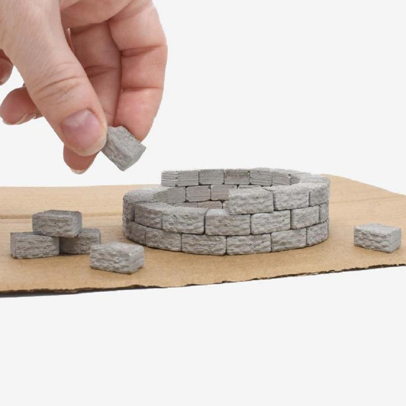Dolls House Firepit Stones Concrete Blocks Garden Structure Building Component