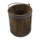 Dolls House Rustic Wooden Bucket with Handle Miniature Garden Kitchen Accessory
