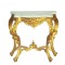Dolls House Console Table Louis XVI Hand Carved Marble & Gold JBM Hall Furniture