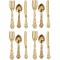 Dolls House Gold Cutlery Silverware Set Miniature Tableware Dining Room Accessory