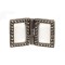 Dolls House Small Double Picture Frame Antique Gold Square Miniature 1:12 Scale