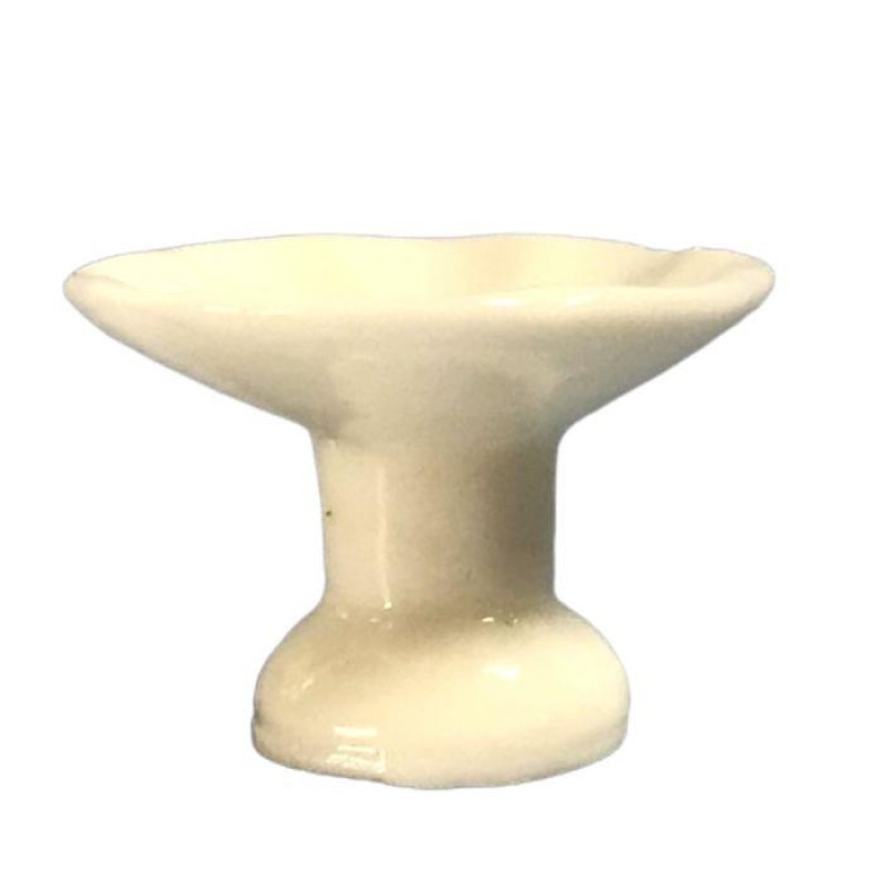 Dolls House White Ceramic Cake Stand 1:12 Shop Dining Kitchen Cafe Accessory