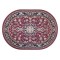 Dolls House Oval Rug Traditional Red Floral Miniature Carpet Large