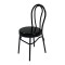 Dolls House Black Bistro Bentwood Metal Side Chair Cafe Kitchen Dining Furniture