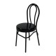 Dolls House Black Bistro Bentwood Metal Side Chair Cafe Kitchen Dining Furniture