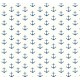 Dolls House White & Navy Blue Anchor Galerie Deauville Miniature Print Wallpaper