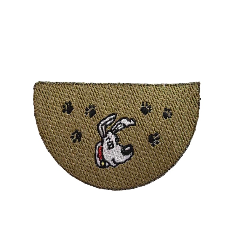 Dolls House Door Mat 1:24 Scale Green Half Moon Dog & Pawprint Design