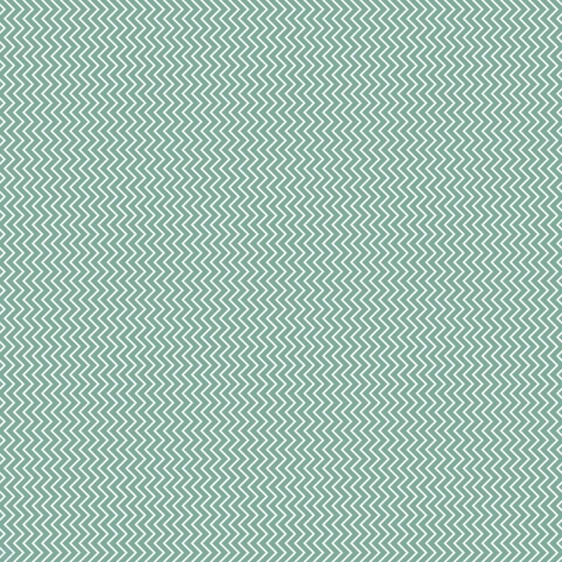 Dolls House Wallpaper Seafoam Zig Zag Design Miniature Print 1:12 Decoration