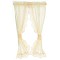 Dolls House Curtains Sheer Cream Ecru Tied Back on Rail 1:12 Window Accessory