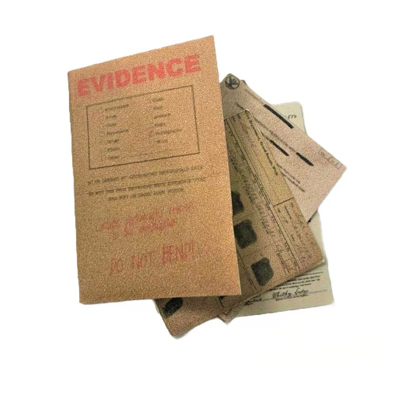 Dolls House Detective Police Evidence Reports Cold Case Files 1:12 Printed Card