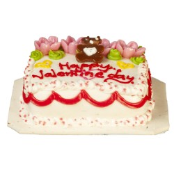Dolls House Happy Valentine's Day Cake Romantic Celebration Shop Store Accessory