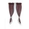 Dolls House Curtains Burgundy Lace Trim Demi Tie Back Miniature Window Accessory