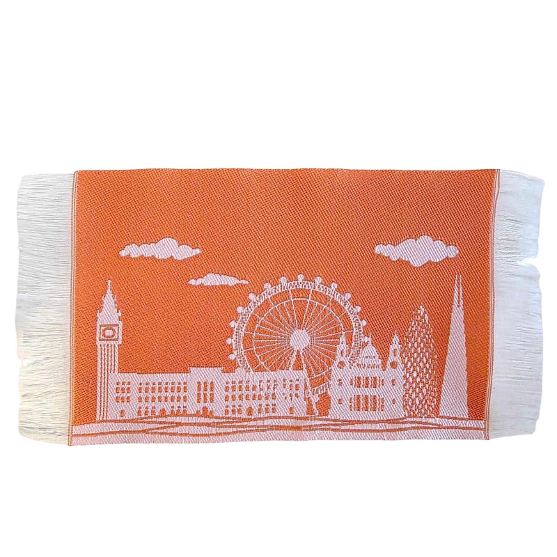 Dolls House London Skyline Rug Double Sided Design Orange 1:12 Accessory Small