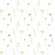 Dolls House White & Yellow Daisy Floral Flower Pattern Miniature Print Wallpaper