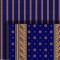 Dolls House Wallpaper Victorian Floral Stripe Blue Miniature Print 1:12