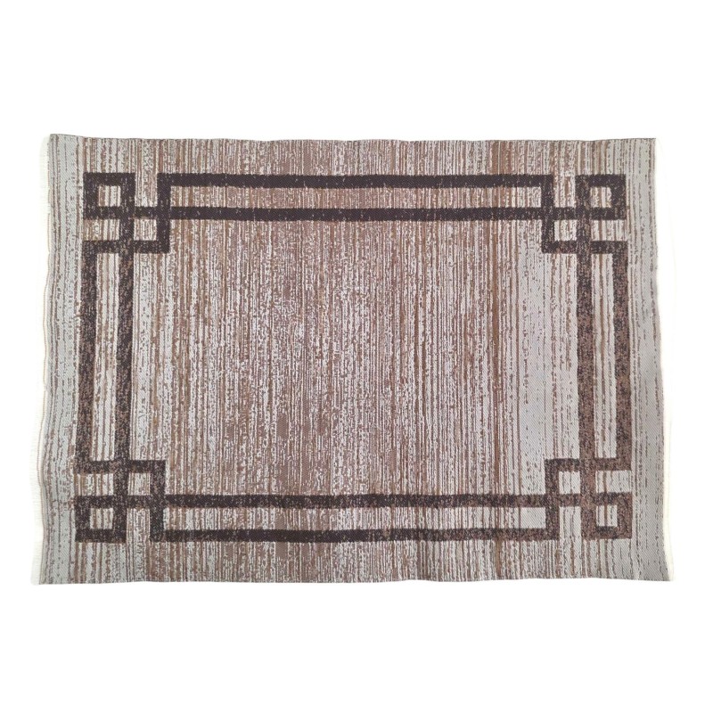 Dolls House Rectangular Rug Modern Brown Geometric Design Carpet Large Dolls House Rectangular Rug Modern Brown Geometric Design Carpet Large