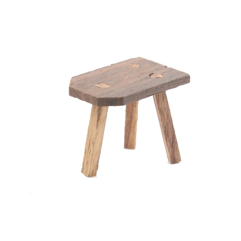 Dolls House Rustic Cow Milking Stool Tripod Seat Pioneer Stable Farm Furniture