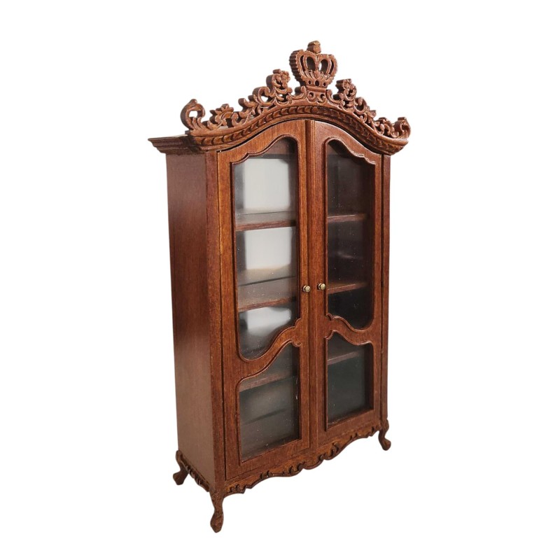 Dolls House China Cabinet Walnut Royal Etienne Platinum Dining Room Furniture